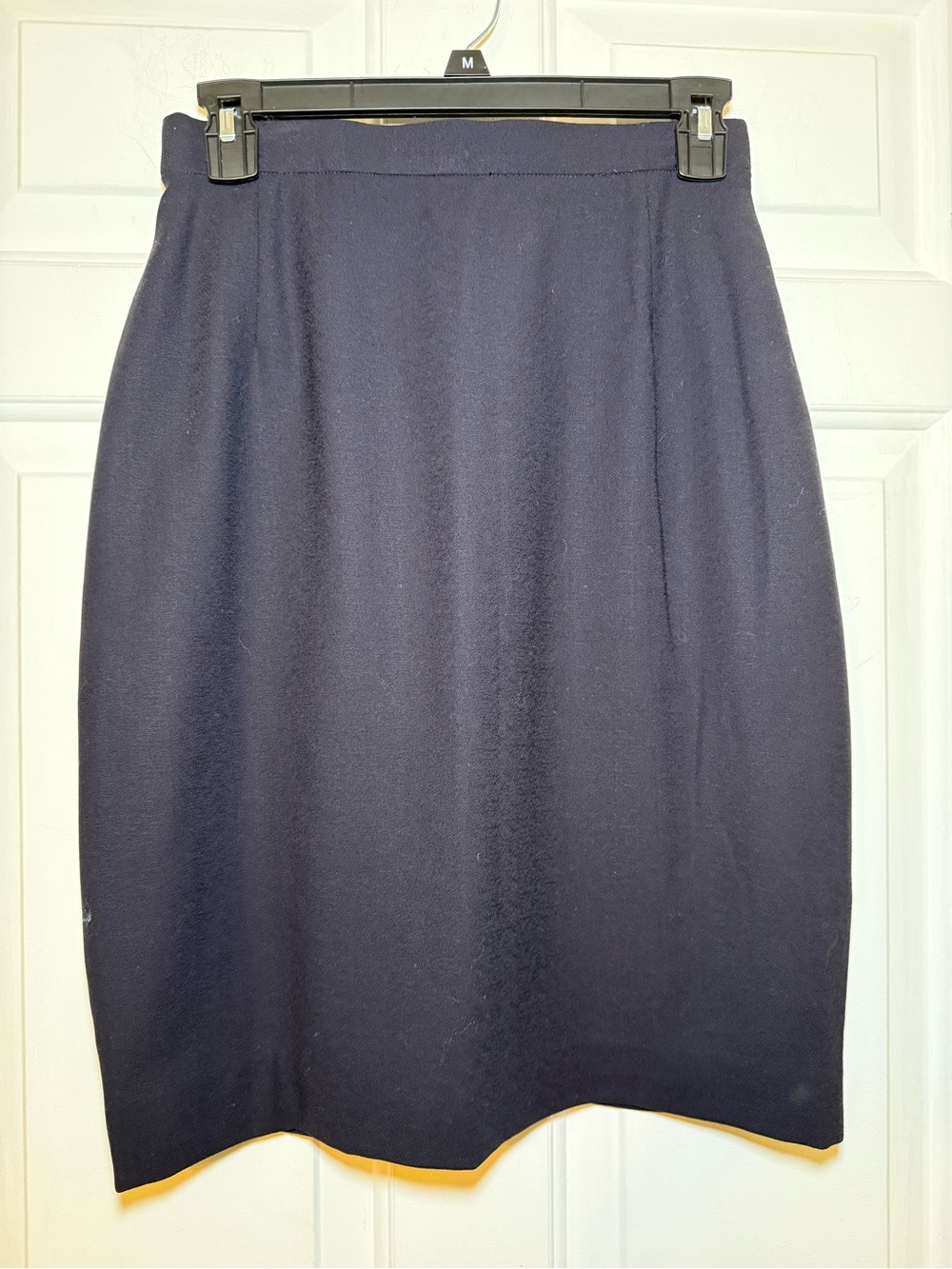 Escada Margaretha Ley Black Pure Wool A-Line Knee Length Skirt Sz 38 US Sz 8